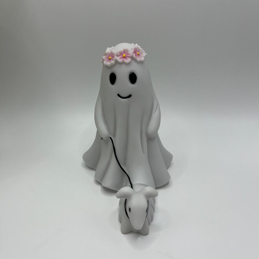 Halloween Ghost Dog Walking Statue Spooky Decor for Home & Office